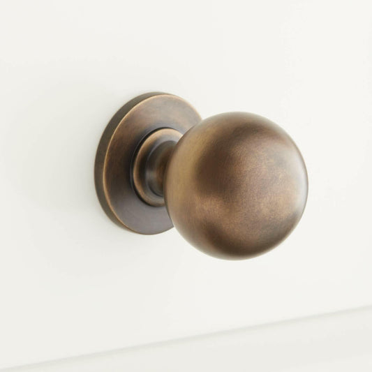 Signature Hardware 444215 Rodino 1-1/4" Round Cabinet Knob - Antique Brass
